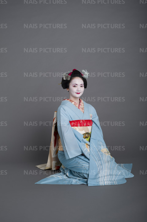 sitting maiko stock photo
